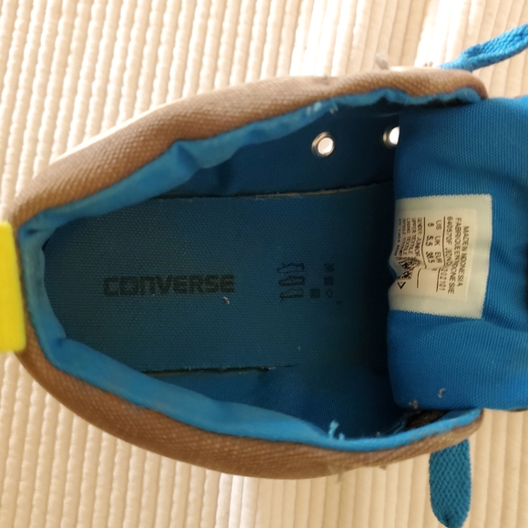 Converse Chuck Taylor All Star High Top Shoes Junior Size 6 Grey Green Blue Lace - Picture 14 of 14